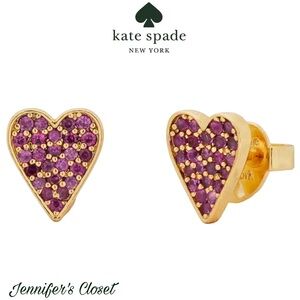 Kate Spade Earrings NWT \ Pavé Heart Stud Earrings